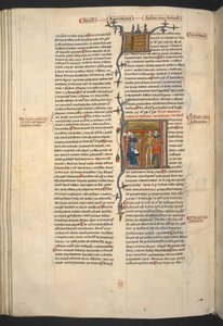 皇家 6 E VI，f.128v Arbiter，Arbitrium（法官，裁决），选自《Omne Bonum 作者 英语学校