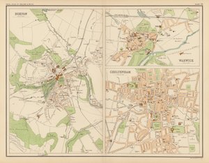 皇家地图集》，约 1900 年：巴克斯顿；沃里克；切尔滕纳姆（彩色印刷版） 作者 英语学校