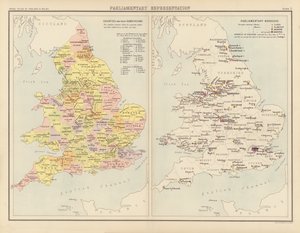 皇家地图集》，约 1900 年：议会代表制（彩色印刷版） 作者 英语学校