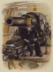 皇家海军炮兵志愿者（彩色石版印刷） 作者 英语学校