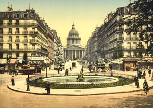 Rue Soufflot，巴黎（手工彩色照片） 作者 英语学校