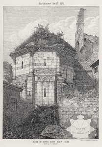 奥德省阿雷特圣母院遗址（雕版画 作者 英语学校
