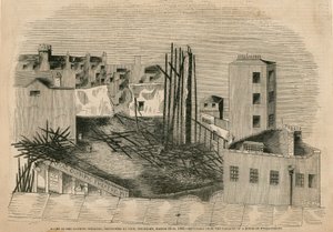 1849年3月29日，被火烧毁的奥林匹克剧院遗址 作者 英语学校