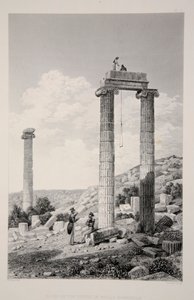 阿波罗神庙的废墟Branchidae，出版。1863年石版画。 作者 英语学校