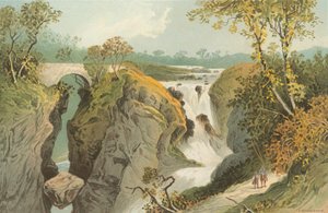 Rumbling Bridge和Braan的瀑布 - 在Dunkeld附近 作者 英语学校