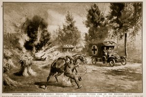运行德国炮弹的护手：1914年至1919年，西部战线上的汽车救护车被点燃 作者 英语学校