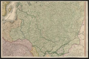 俄罗斯，来自欧洲，描述了领土的所有变化，以及 1815 年 11 月 20 日巴黎最终条约所同意和确认的几个帝国和国家边界线的偏差，1816 年出版（彩色版画）。 作者 英语学校