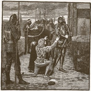 拉特兰恳求克利福德挽救他的生命，插图来自卡塞尔斯画报英国历史（棕褐色照片） 作者 英语学校