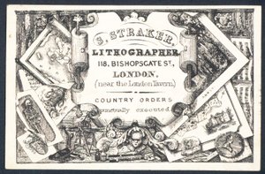 S Straker，平版画家，贸易卡 作者 英语学校