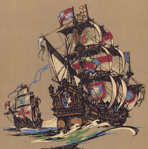 帆船(彩色平版印刷) 作者 英语学校