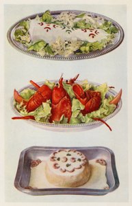三文鱼蛋黄酱；龙虾沙拉；鱼肉羹（彩色石版印刷） 作者 英语学校