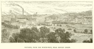 Saltaire，来自西北部，靠近Shipley Green 作者 英语学校