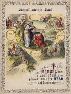 Samuel anoints Saul (coloured engraving) 作者 英语学校