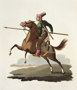 Saphir，来自各种国家的服饰，第七卷，土耳其的军事服装，由托马斯·麦克莱恩出版，出版于第1800-18页（手工彩色的aquatint） 作者 英语学校