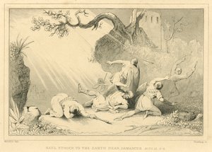 Saul struck to the Earth near Damascus, Acts IX, 3-4 (engraving) 作者 英语学校