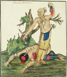 野人战士，c.1800（笔和纸上的wc） 作者 英语学校