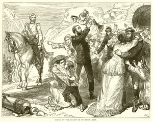 1858年勒克瑙救济的场景 作者 英语学校