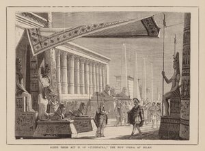 米兰新歌剧院《埃及艳后》第二幕场景（版画） 作者 英语学校