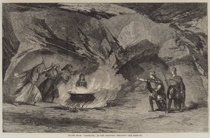 《麦克白》中的场景，在公主剧院（版画） 作者 英语学校