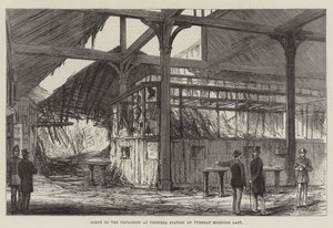 上周二早上维多利亚车站爆炸现场（版画） 作者 英语学校