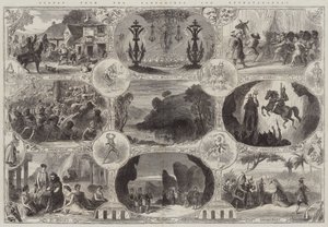 哑剧和盛会场景（版画） 作者 英语学校