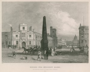 南华克圣乔治球场的Indegent Blind学校和Bethlehem医院 作者 英语学校