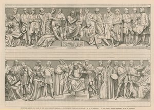 Sculptures around the base of the Prince Consort Memorial (engraving) 作者 英语学校