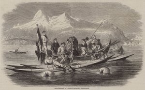 Seal-Fishing at Kingigtorssuak, Greenland (engraving) 作者 英语学校