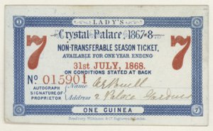 水晶宫的季票，伦敦，1867-1868 作者 英语学校