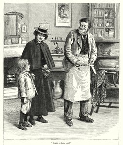 “刮胡子还是剪头发？” （雕刻） 作者 英语学校