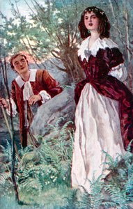 "她向我走来"（彩色石版画） 作者 英语学校