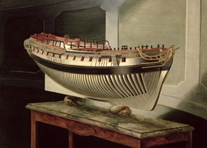 船舶肖像，36或38枪护卫舰，1775年 作者 英语学校
