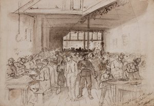 ？肖尔迪奇，澳大利亚肉类公司的便士晚宴，1860年（铅笔，墨水和纸上洗） 作者 英语学校