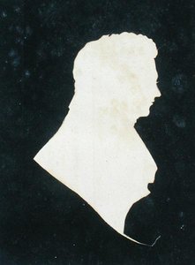迈克尔-法拉第（1800-79）的剪影，来自他自己的剪贴簿 作者 英语学校