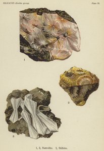硅酸盐（沸石组），纳特罗尔石，斯蒂尔贝特石（彩色石膏）。 作者 英语学校
