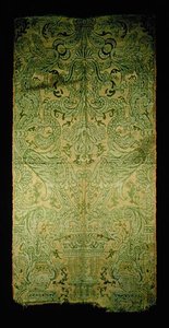 丝绸和亚麻布家具，17世纪末（brocatelle编织）。 作者 英语学校