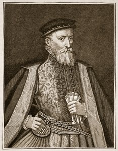托马斯·格雷沙姆爵士，来自卡塞尔斯画报英国历史的插图（棕褐色照片） 作者 英语学校