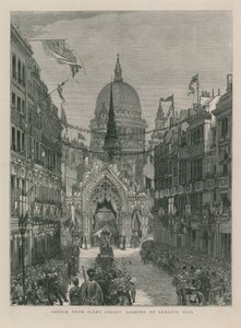 从Fleet Street查看Ludgate Hill的草图 作者 英语学校