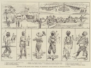 Rawul Pindi Durbar 的草图（雕刻） 作者 英语学校