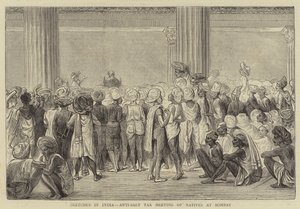 Sketches in India, Anti-Salt Tax Meeting of Natives at Bombay (engraving) 作者 英语学校