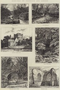 Teesdale 和 Rokeby 的草图（雕刻） 作者 英语学校