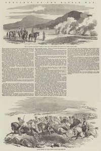 卡菲尔战争素描》（雕刻）。 作者 英语学校