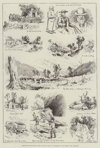 新西兰坎特伯雷和纳尔逊西海岸教练路上的草图（雕刻） 作者 英语学校
