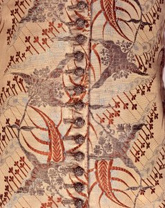 有袖马甲，约 1705-15 年（丝绸和锦缎） 作者 英语学校
