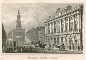 Somerset House和St Mary-le-Strand，The Strand，伦敦 作者 英语学校