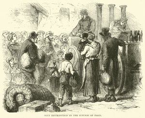 1870年12月在巴黎郊区分发汤 作者 英语学校