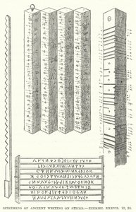 Specimens of Ancient Writing on Sticks, Ezekiel XXXVII 作者 英语学校