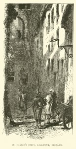 St Canices Steps，基尔肯尼，爱尔兰 作者 英语学校