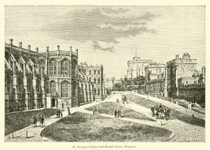 St Georges教堂和圆塔，温莎 作者 英语学校