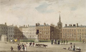 St. Jamess Square，1812（彩色aquatint） 作者 英语学校
